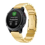Edelstahl-Gliederarmband - Gold - Garmin Fenix 7S / 6S / 5S &amp; Instinct 2s