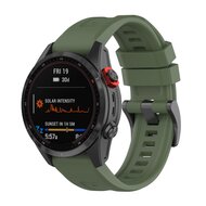 Silikon-Sportband - Armee gr&uuml;n - Garmin Fenix 7X / 6X / 5X