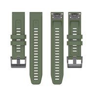 Silikon-Sportband - Armee gr&uuml;n - Garmin Fenix 7X / 6X / 5X