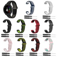 Silikon-Sportarmband - Grau + Wei&szlig; - Garmin Forerunner 220 / 230 / 235 / 620 / 630 / 735 (XT)