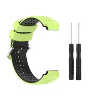 Silikon-Punktmuster-Armband - Gr&uuml;n + Schwarz - Garmin Forerunner 220 / 230 / 235 / 620 / 630 / 735 (XT)