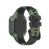 Silikonarmband mit Aufdruck - Armeegr&uuml;n - Garmin Vivofit Junior 3