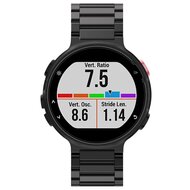 Stahlgliederarmband - Schwarz - Garmin Forerunner 220 / 230 / 235 / 620 / 630 / 735 (XT)
