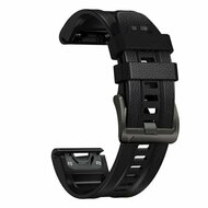 Leder + Silikonarmband - Schwarz - Garmin Forerunner 745 / 935 / 945 / 955 / 965