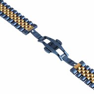 Stahlband - Dunkelblau mit Gold - Garmin Vivoactive 4 / 4L