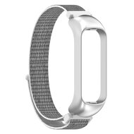 Nylon Sport Loop Armband - Wei&szlig;/Grau - Samsung Galaxy Fit 2
