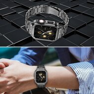 Ultra-Schutz-Edelstahlband - Schwarz - Geeignet f&uuml;r Apple Watch 49mm (Ultra)