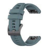 Silikon-Sportband - Grau-Blau - Garmin Fenix 7S / 6S / 5S &amp; Instinct 2s