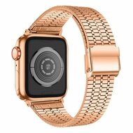 Metallband - Ros&eacute;gold - Geeignet f&uuml;r Apple Watch 38mm / 40mm / 41mm / 42mm