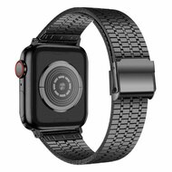 Metallband - Schwarz - Geeignet f&uuml;r Apple Watch 38mm / 40mm / 41mm / 42mm