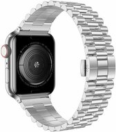 Metallgliederband - Silber - Geeignet f&uuml;r Apple Watch 44mm / 45mm / 46mm / 49mm