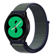 Sport Loop Nylonband - Blau mit gr&uuml;nem Band - Huawei Watch 4 (pro) / 3 (pro) / Ultimate