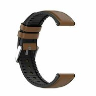 Leder + Silikonarmband - Braun - Huawei Watch 4 (pro) / 3 (pro) / Ultimate