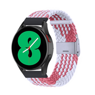 Geflochtenes Nylonband - Wei&szlig;/Rosa - Huawei Watch 4 (pro) / 3 (pro) / Ultimate