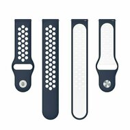 Sport Edition Silikonband - Dunkelblau + Wei&szlig; - Huawei Watch 4 (pro) / 3 (pro) / Ultimate
