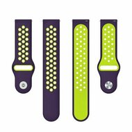 Sport Edition Silikonband - Lila + Gr&uuml;n - Huawei Watch 4 (pro) / 3 (pro) / Ultimate