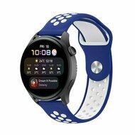 Sport Edition Silikonband - Blau + Wei&szlig; - Huawei Watch 4 (pro) / 3 (pro) / Ultimate