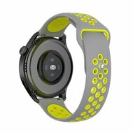 Sport Edition Silikonband - Grau + Gelb - Huawei Watch 4 (pro) / 3 (pro) / Ultimate