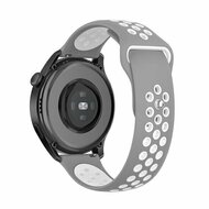 Sport Edition Silikonband - Grau + Wei&szlig; - Huawei Watch 4 (pro) / 3 (pro) / Ultimate