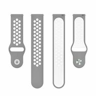 Sport Edition Silikonband - Grau + Wei&szlig; - Huawei Watch 4 (pro) / 3 (pro) / Ultimate