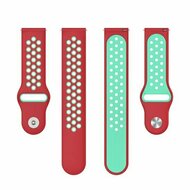Sport Edition Silikonband - Rot + mintgr&uuml;n - Huawei Watch 4 (pro) / 3 (pro) / Ultimate