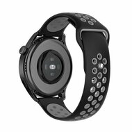 Sport Edition Silikonband - Schwarz + Grau - Huawei Watch 4 (pro) / 3 (pro) / Ultimate