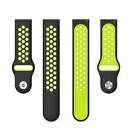 Sport Edition Silikonband - Schwarz + Gr&uuml;n - Huawei Watch 4 (pro) / 3 (pro) / Ultimate