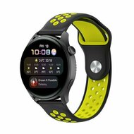Sport Edition Silikonband - Schwarz + Gelb - Huawei Watch 4 (pro) / 3 (pro) / Ultimate