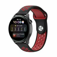 Sport Edition Silikonband - Schwarz + Rot - Huawei Watch 4 (pro) / 3 (pro) / Ultimate