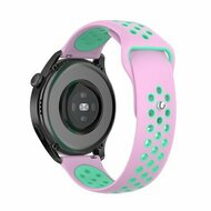 Sport Edition Silikonband - Rosa + gr&uuml;n - Huawei Watch 4 (pro) / 3 (pro) / Ultimate