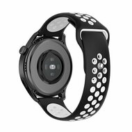 Sport Edition Silikonband - Schwarz + Wei&szlig; - Huawei Watch 4 (pro) / 3 (pro) / Ultimate