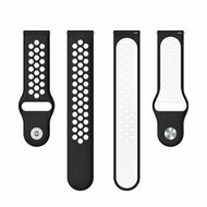 Sport Edition Silikonband - Schwarz + Wei&szlig; - Huawei Watch 4 (pro) / 3 (pro) / Ultimate