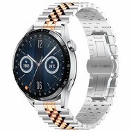 Stahlband - Silber / Ros&eacute;gold - Huawei Watch 4 (pro) / 3 (pro) / Ultimate
