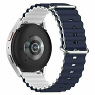 Ocean Style Silikonarmband - Dunkelblau / Wei&szlig; - Huawei Watch 4 (pro) / 3 (pro) / Ultimate