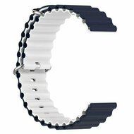 Ocean Style Silikonarmband - Dunkelblau / Wei&szlig; - Huawei Watch 4 (pro) / 3 (pro) / Ultimate
