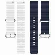 Ocean Style Silikonarmband - Dunkelblau / Wei&szlig; - Huawei Watch 4 (pro) / 3 (pro) / Ultimate