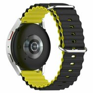 Ocean Style Silikonarmband - Schwarz / Gelb - Huawei Watch 4 (pro) / 3 (pro) / Ultimate