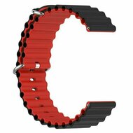 Ocean Style Silikonarmband - Schwarz / Rot - Huawei Watch 4 (pro) / 3 (pro) / Ultimate