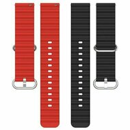 Ocean Style Silikonarmband - Schwarz / Rot - Huawei Watch 4 (pro) / 3 (pro) / Ultimate