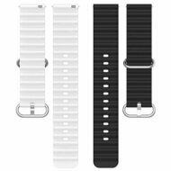 Ocean Style Silikonarmband - Schwarz / Wei&szlig; - Huawei Watch 4 (pro) / 3 (pro) / Ultimate