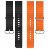 Ocean Style Silikonarmband - Orange / Schwarz - Huawei Watch 4 (pro) / 3 (pro) / Ultimate
