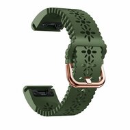Blume Silikonband - Gr&uuml;n - Garmin Instinct E - 40mm