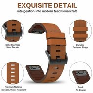 Lederarmband - Braun - Garmin Instinct E - 40mm