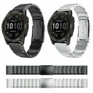 Edelstahl-Gliederarmband - Schwarz - Garmin Instinct E - 40mm