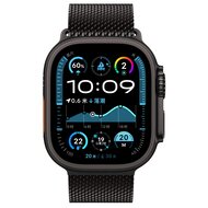 Milanaise Loop Band mit Schnappverschluss - Schwarz - Geeignet f&uuml;r Apple Watch 38mm / 40mm / 41mm / 42mm