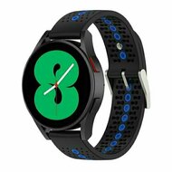 Dot Pattern Silikonarmband - Schwarz mit Blau - Huawei Watch 4 (pro) / 3 (pro) / Ultimate