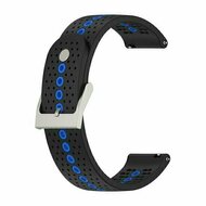 Dot Pattern Silikonarmband - Schwarz mit Blau - Huawei Watch 4 (pro) / 3 (pro) / Ultimate