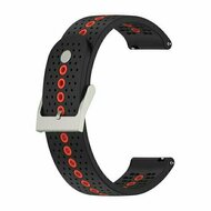 Dot Pattern Silikonarmband - Schwarz mit Rot - Huawei Watch 4 (pro) / 3 (pro) / Ultimate