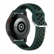 Silikon-Sportband mit Schnalle - Dunkelgr&uuml;n + Schwarz - Huawei Watch 4 (pro) / 3 (pro) / Ultimate