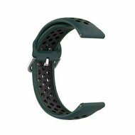 Silikon-Sportband mit Schnalle - Dunkelgr&uuml;n + Schwarz - Huawei Watch 4 (pro) / 3 (pro) / Ultimate